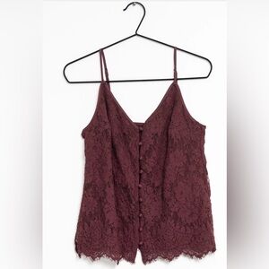 ABERCROMBIE Elegant Lace Burgundy top